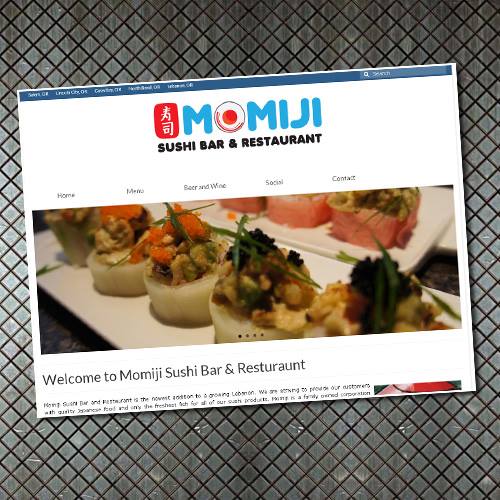 The website for momiji sushi bar and restaurant.