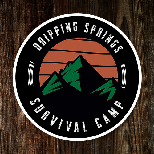 Dripping springs survival camp logo.